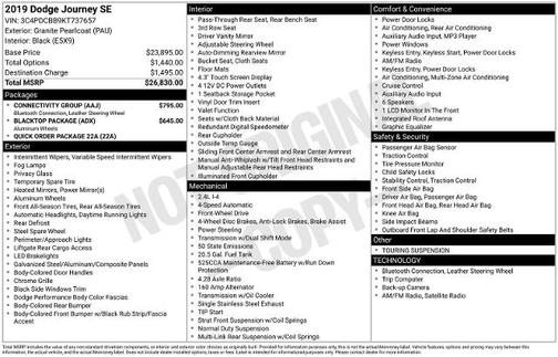 2019 Dodge Journey SE