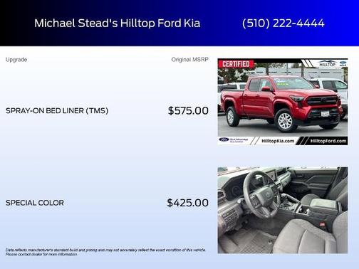 Red 2024 Toyota Tacoma SR5