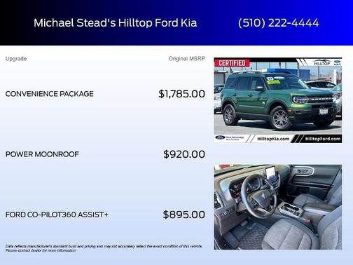 ERUPTION GREEN METALLIC 2023 Ford Bronco Sport BIG BEND