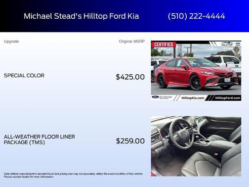 Red 2021 Toyota Camry XSE