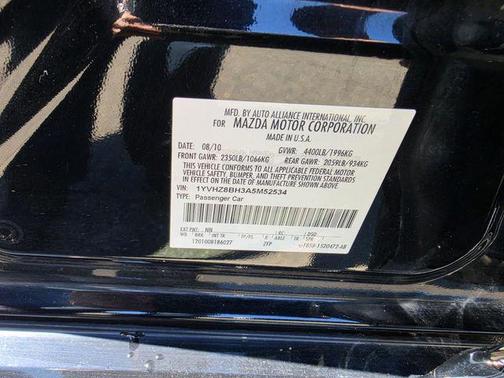 Ebony Black 2010 Mazda Mazda6 i Sport