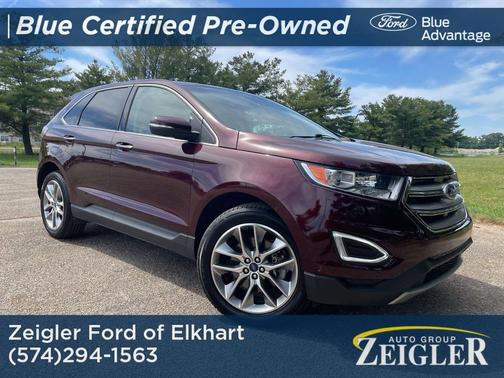 Burgundy 2018 Ford Edge Titanium