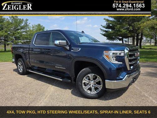 Pacific Blue Metallic 2021 GMC Sierra 1500 SLE
