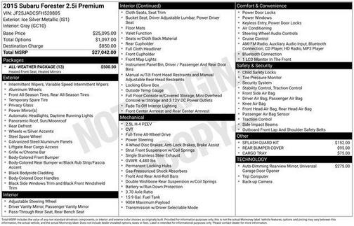 2015 Subaru Forester 2.5i Premium