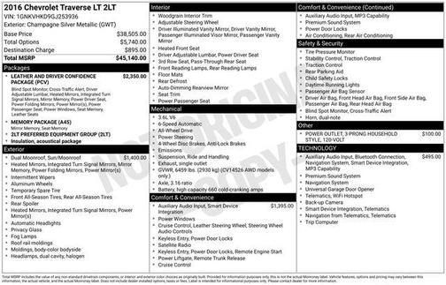 2016 Chevrolet Traverse 2LT