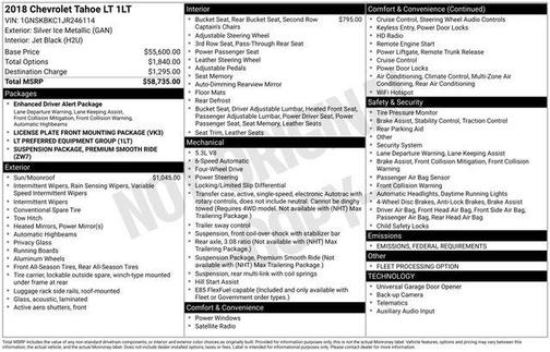 2018 Chevrolet Tahoe LT