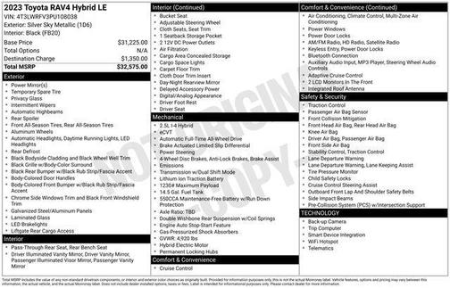 2023 Toyota RAV4 Hybrid LE