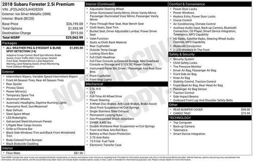 2018 Subaru Forester 2.5i Premium
