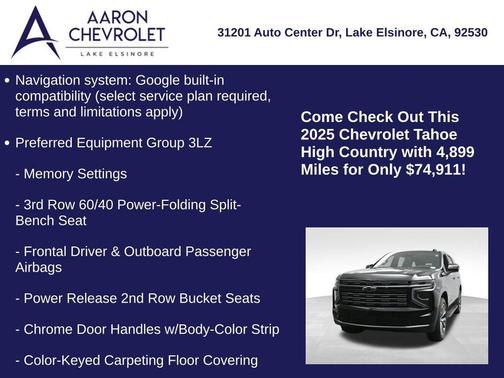 2025 Chevrolet Tahoe 4WD High Country