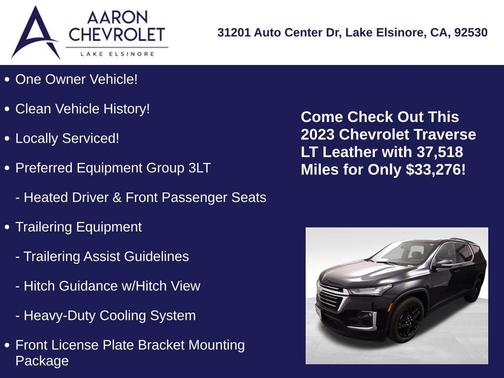 Mosaic Black Metallic 2023 Chevrolet Traverse LT Leather