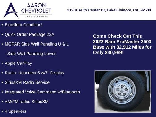 2022 RAM ProMaster 2500 High Roof