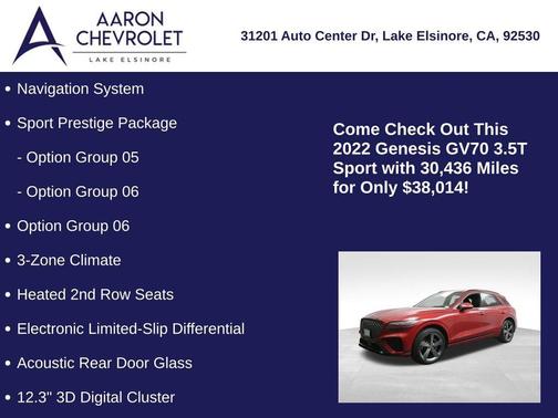 2022 Genesis GV70 3.5T AWD Sport