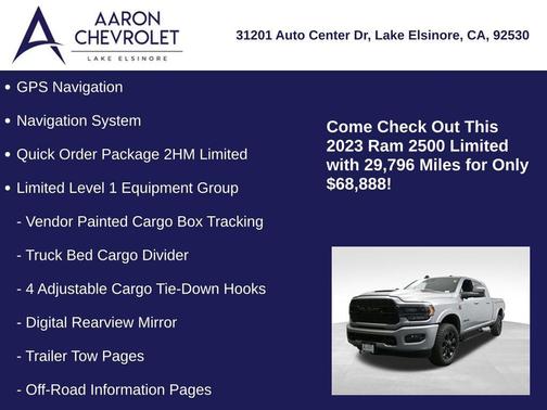 2023 RAM 2500 Limited Mega Cab 4x4 6'4' Box