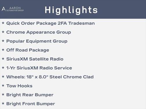 2018 RAM 2500 Tradesman Crew Cab 4x4 6'4' Box
