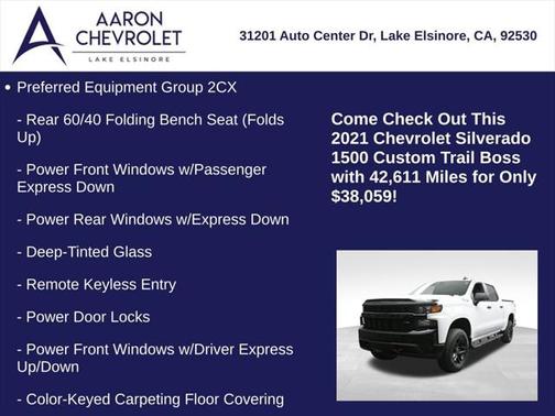 2021 Chevrolet Silverado 1500 Custom Trail Boss