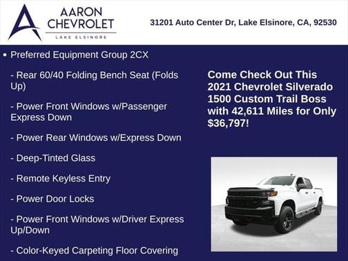 2021 Chevrolet Silverado 1500 Custom Trail Boss