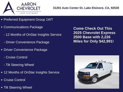 2025 Chevrolet Express 2500 RWD 2500 Extended Wheelbase WT