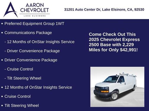 2025 Chevrolet Express 2500 RWD 2500 Extended Wheelbase WT