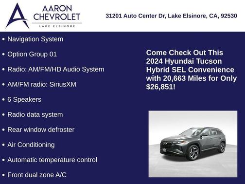 2024 Hyundai TUCSON Hybrid SEL Convenience