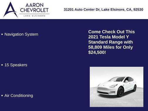 2021 Tesla Model Y Standard Range Rear-Wheel Drive