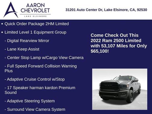 2022 RAM 2500 Limited Mega Cab 4x4 6'4' Box