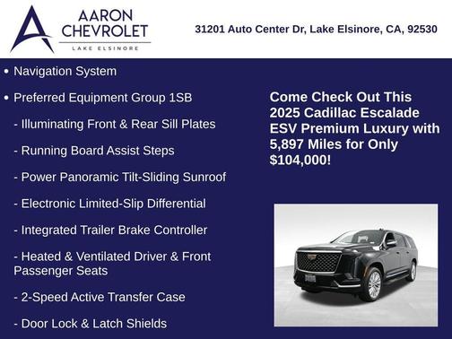 2025 Cadillac Escalade ESV Premium Luxury
