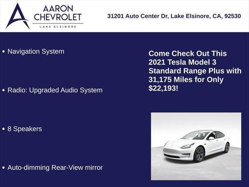 2021 Tesla Model 3 Standard Range Plus