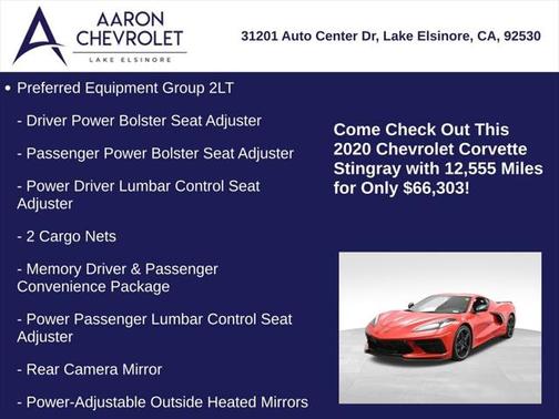 2020 Chevrolet Corvette Stingray w/2LT