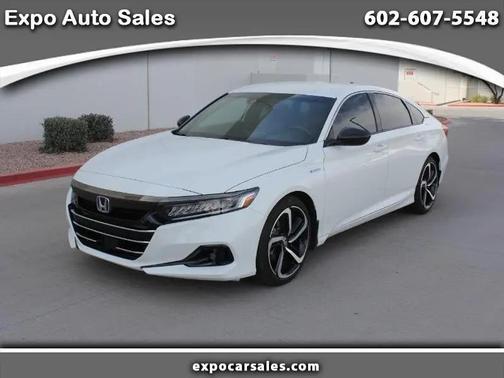 Pearl White 2022 Honda Accord Hybrid Sport