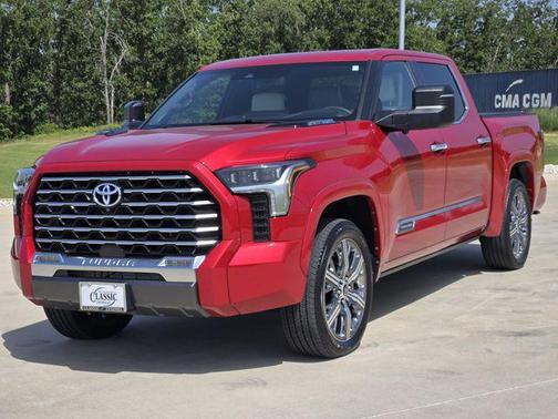Red 2023 Toyota Tundra Hybrid Capstone