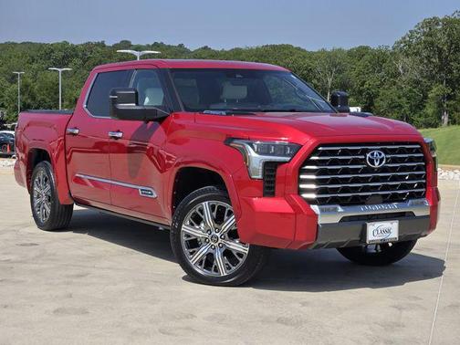 Red 2023 Toyota Tundra Hybrid Capstone