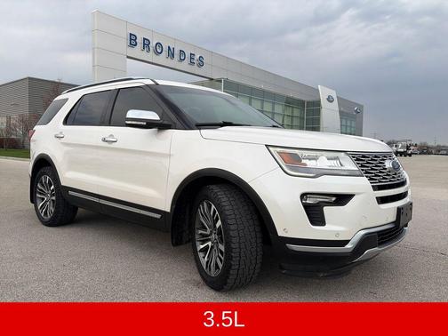 White Platinum 2018 Ford Explorer Platinum