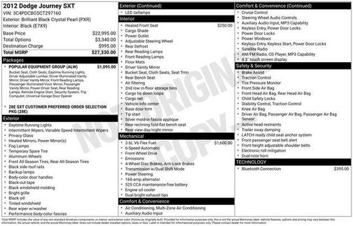 Brilliant Black Crystal Pearlcoat 2012 Dodge Journey SXT
