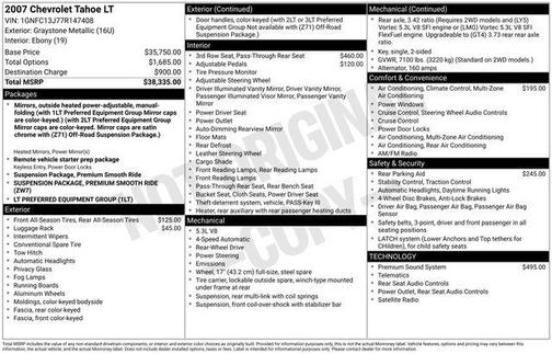 Graystone Metallic 2007 Chevrolet Tahoe LT