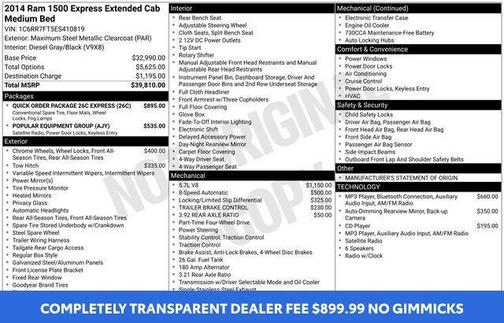 Steel Metallic 2014 RAM 1500 Tradesman/Express