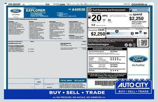 Oxford White 2016 Ford Explorer Base