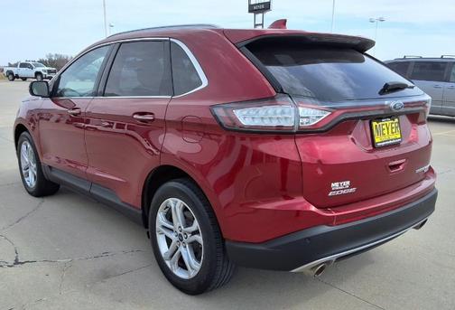 Red 2017 Ford Edge Titanium