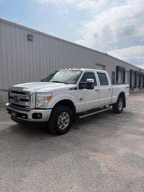 White Platinum Metallic Tri-Coat 2013 Ford F-350 Lariat