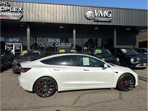 Red Multi-Coat 2021 Tesla Model 3 Performance