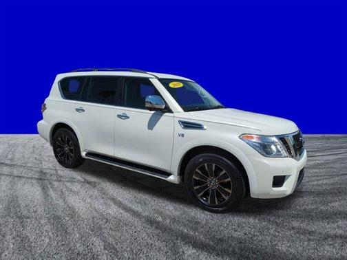 White 2019 Nissan Armada Platinum