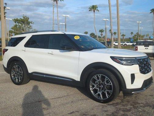 White Metallic 2025 Ford Explorer Platinum