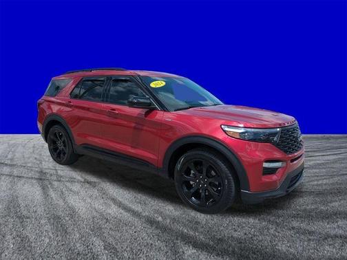 Rapid Red Metallic Tinted Clearcoat 2024 Ford Explorer ST-Line