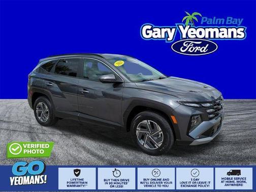 Titanium Gray 2025 Hyundai TUCSON Hybrid Blue