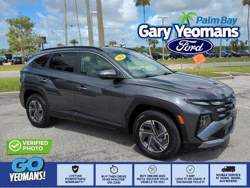 Titanium Gray 2025 Hyundai TUCSON Hybrid Blue