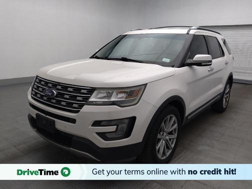 White Platinum Metallic Tri-Coat 2017 Ford Explorer Limited