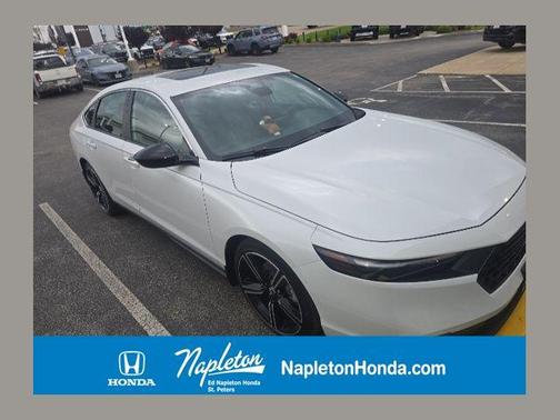 White 2025 Honda Accord Hybrid Sport