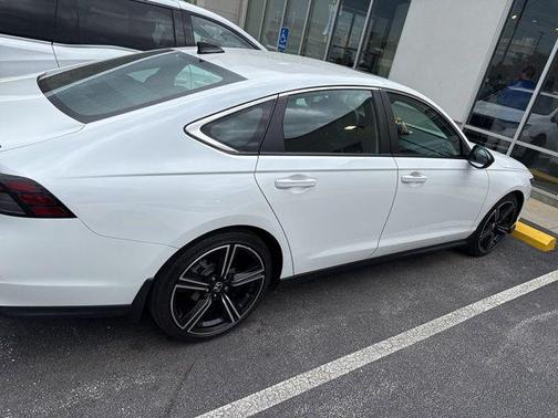 White 2025 Honda Accord Hybrid Sport