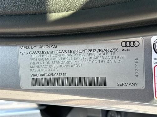 2017 Audi A6 2.0T Premium quattro
