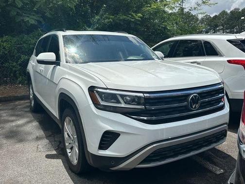 Pure White 2021 Volkswagen Atlas 3.6 V6 SE w/ Technology