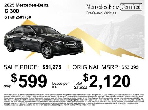 2025 Mercedes-Benz C-Class C 300 4MATIC